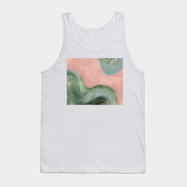 Green Pink Abstract Art Tank Top by Go Abstract Art